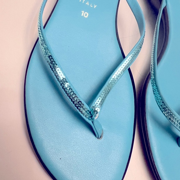 Italian shoemakers, sandals, aqua, 10 - Picture 2 of 3